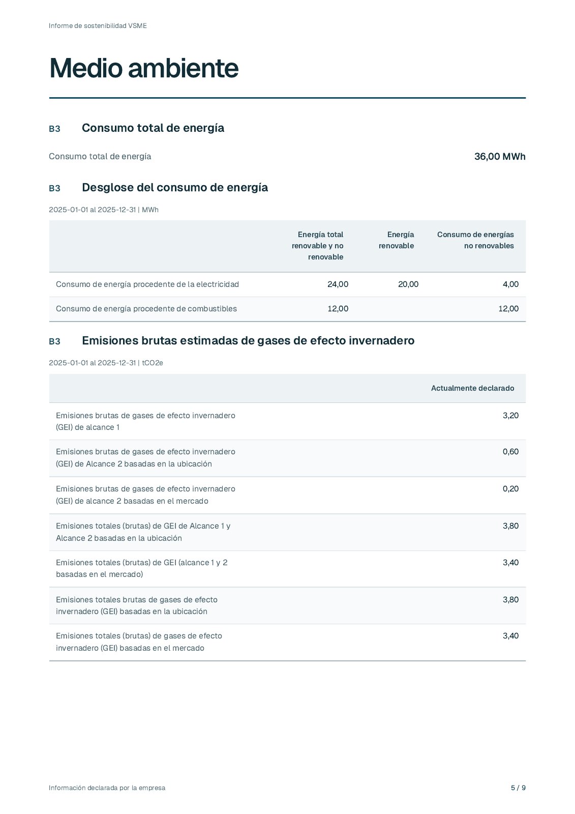 Página 5 del informe ficticio de 2025 de Lindekulla Teknik AB