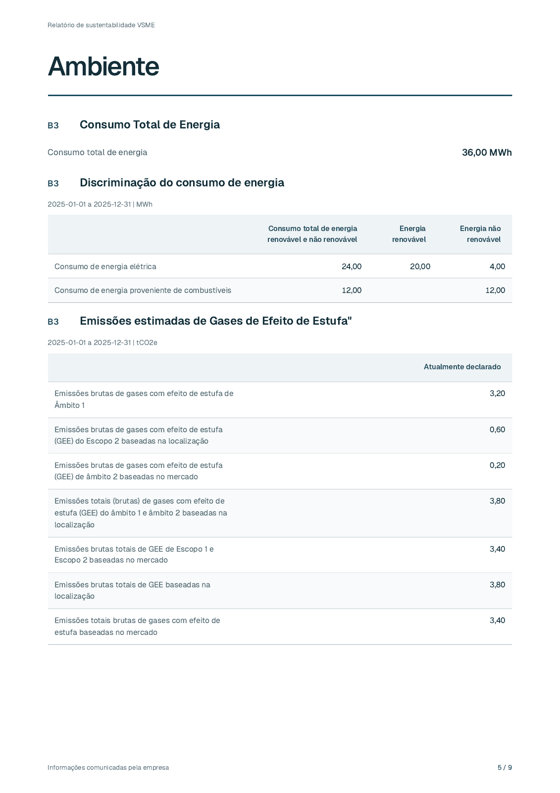 Página 5 do relatório fictício de 2025 de Lindekulla Teknik AB